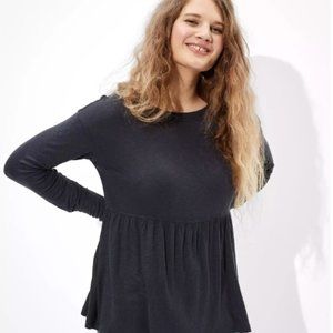 American Eagle Soft & Sexy Long-Sleeve Babydoll T-Shirt